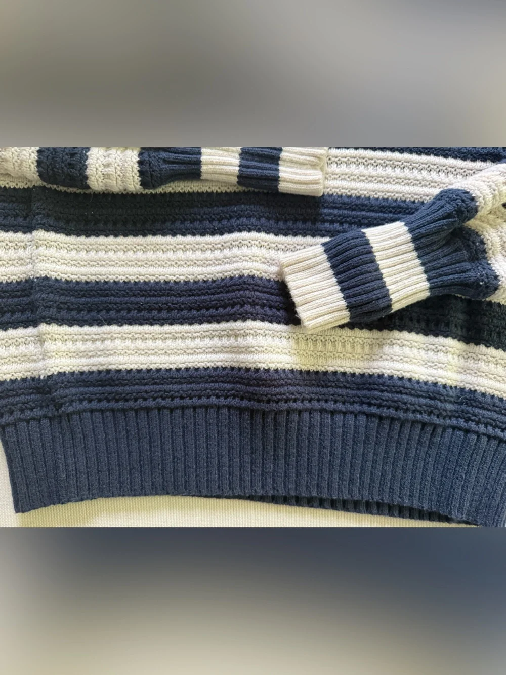 LOFT Striped Crewneck Sweater